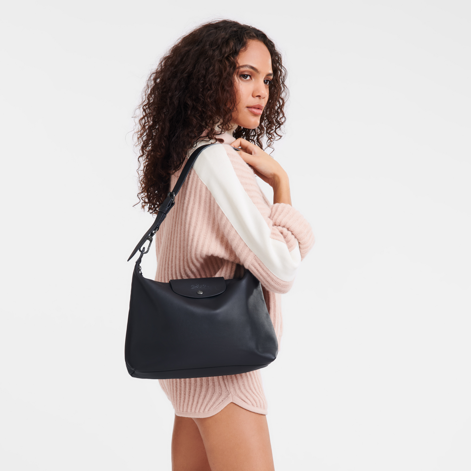 Le Pliage Xtra  Black Hobo bag L