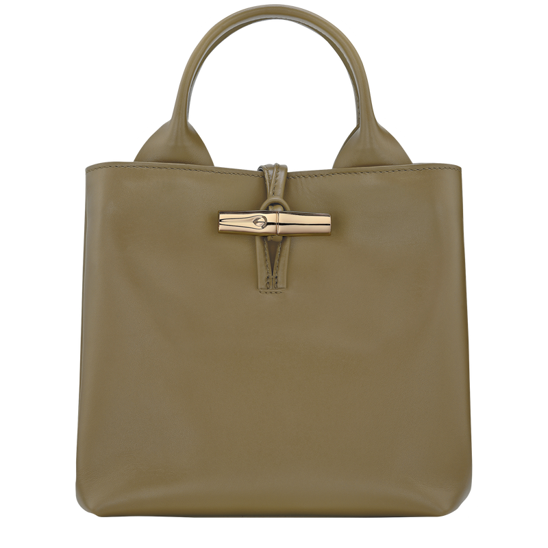 S LE ROSEAU HANDBAG Leather - Olive