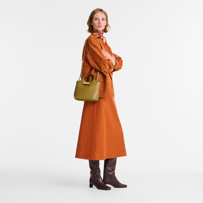 S LE ROSEAU HANDBAG Leather - Olive