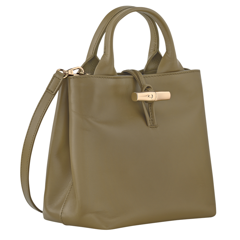 S LE ROSEAU HANDBAG Leather - Olive