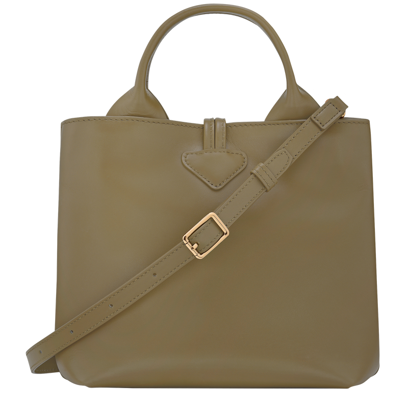 S LE ROSEAU HANDBAG Leather - Olive