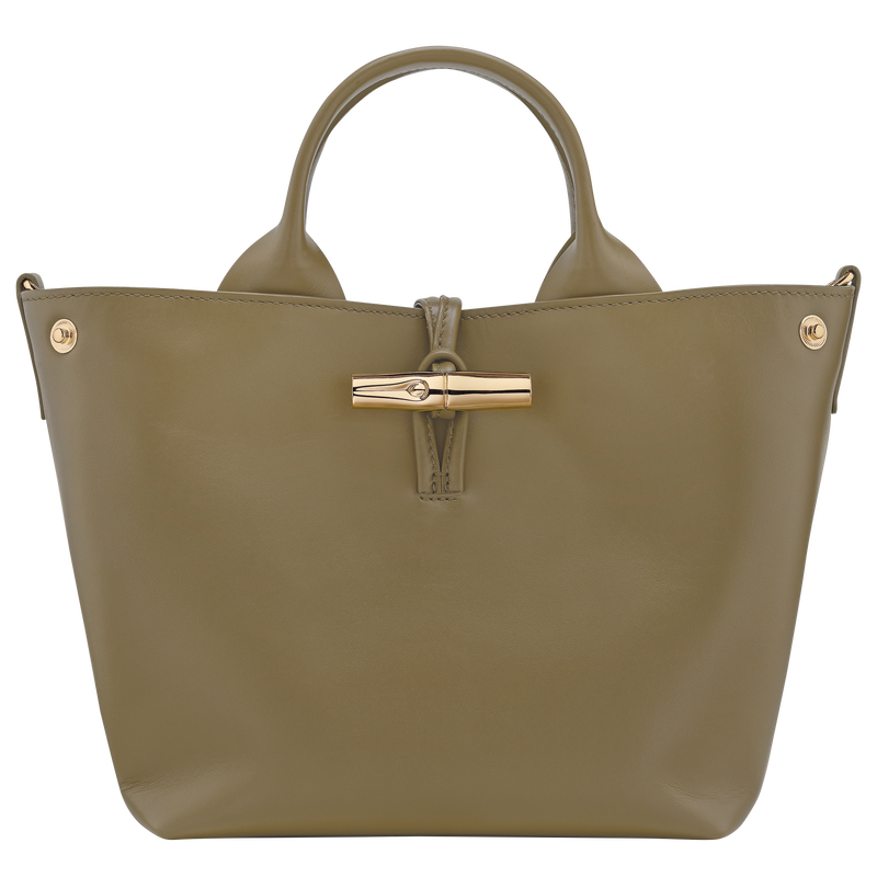 S LE ROSEAU HANDBAG Leather - Olive