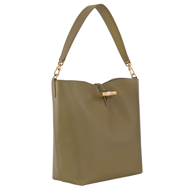 M LE ROSEAU SHOULDER BAG Leather - Olive