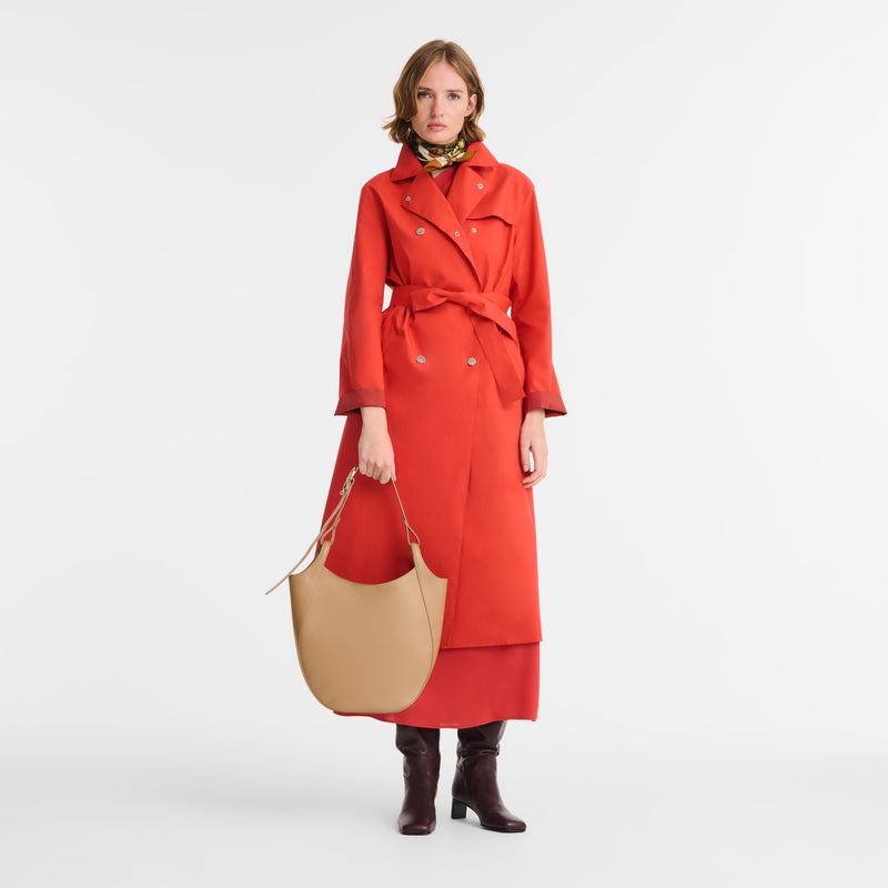 L LE FOULONNÉ SHOULDER BAG Leather - Biscuit