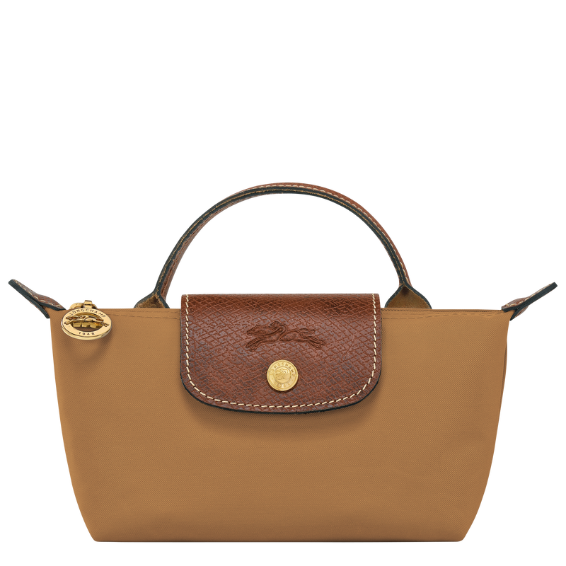 LE PLIAGE ORIGINAL COSMETIC BAG WITH HANDLE Recycled Canvas - Chamois