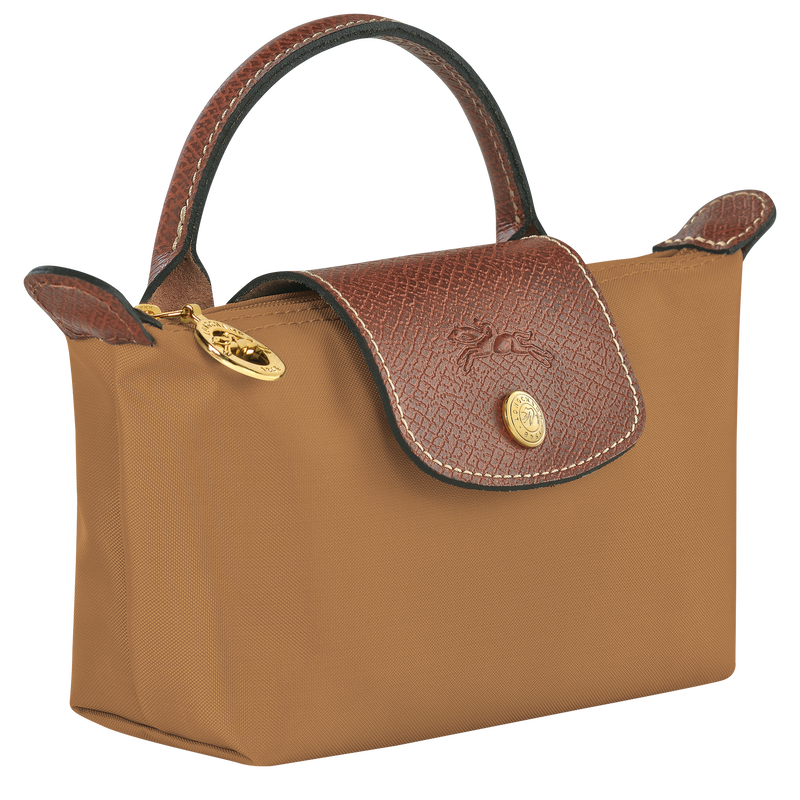LE PLIAGE ORIGINAL COSMETIC BAG WITH HANDLE Recycled Canvas - Chamois