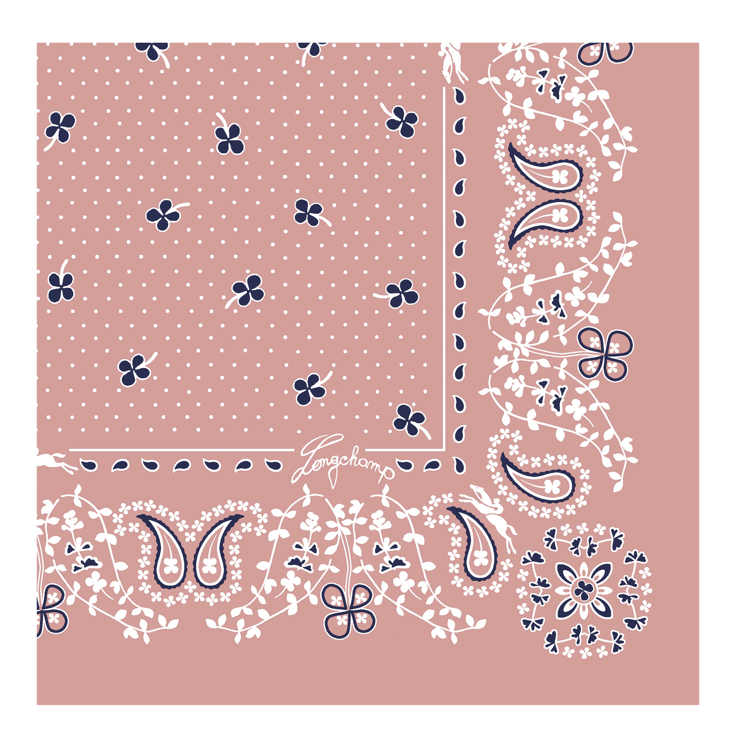 French Bandana Silk scarf 50