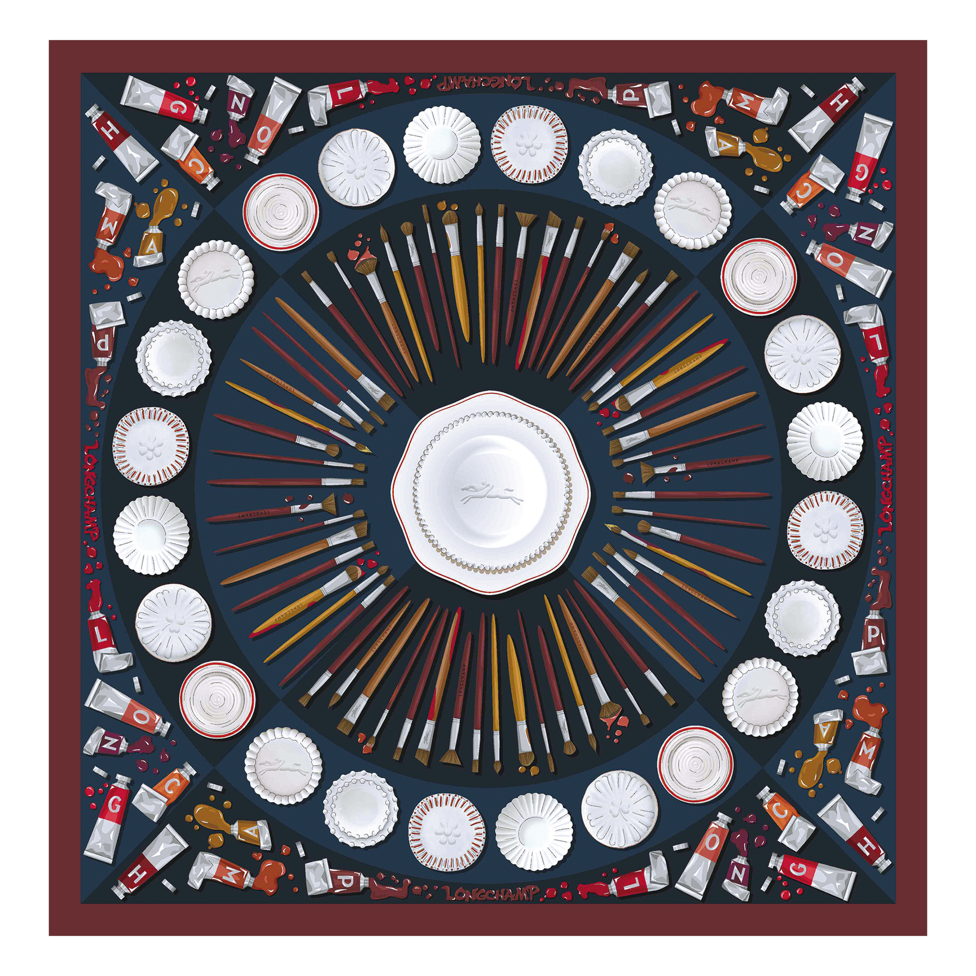 Palette d'Artiste  Silk scarf 70