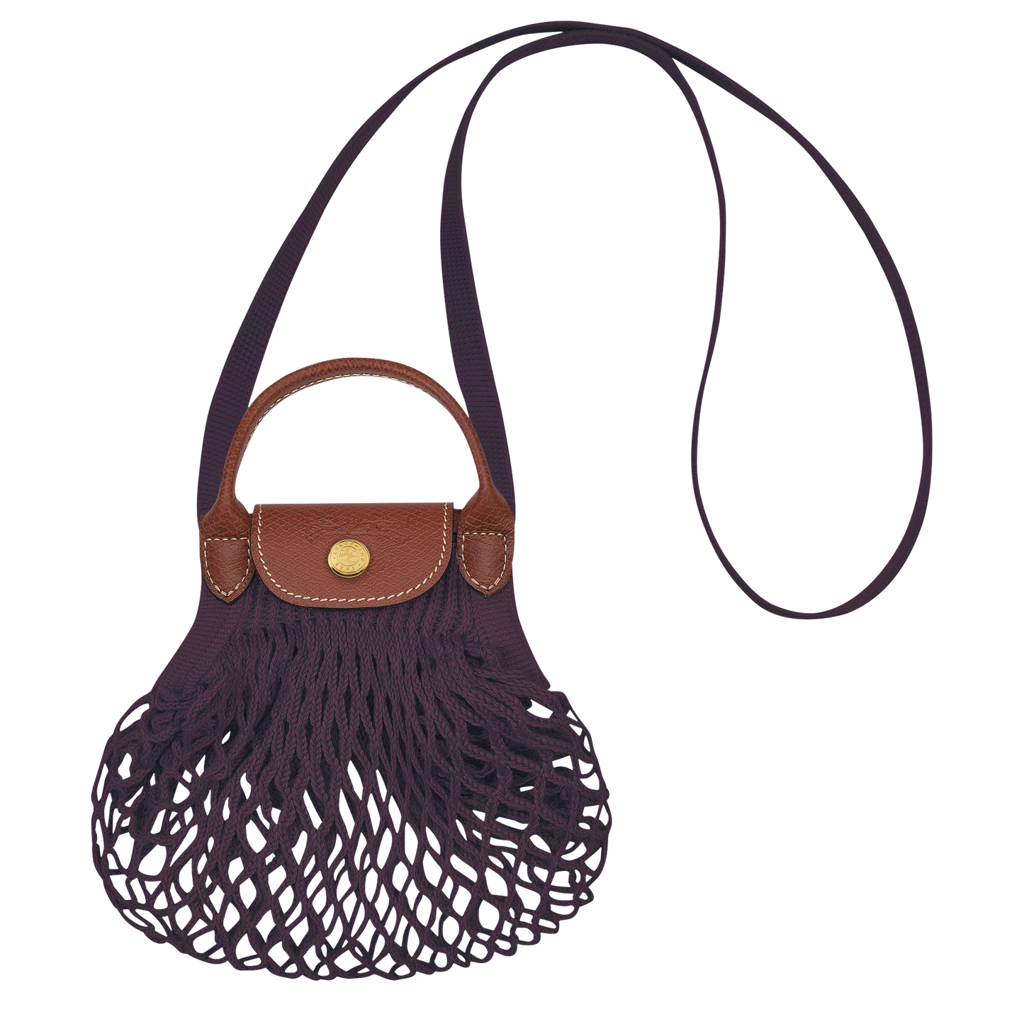 Le Pliage Filet  Eggplant Mesh bag XS 