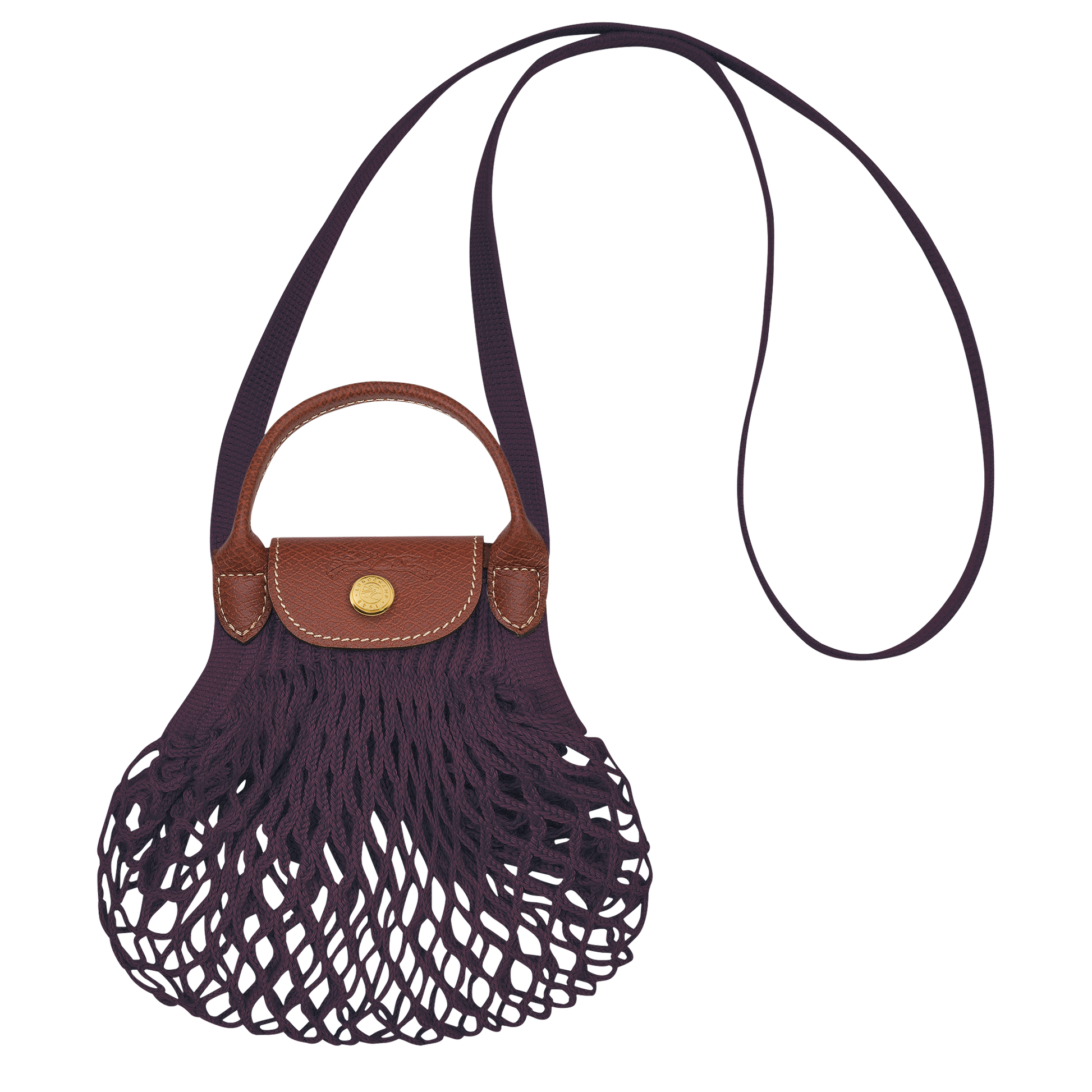 Le Pliage Filet  Eggplant Mesh bag XS 