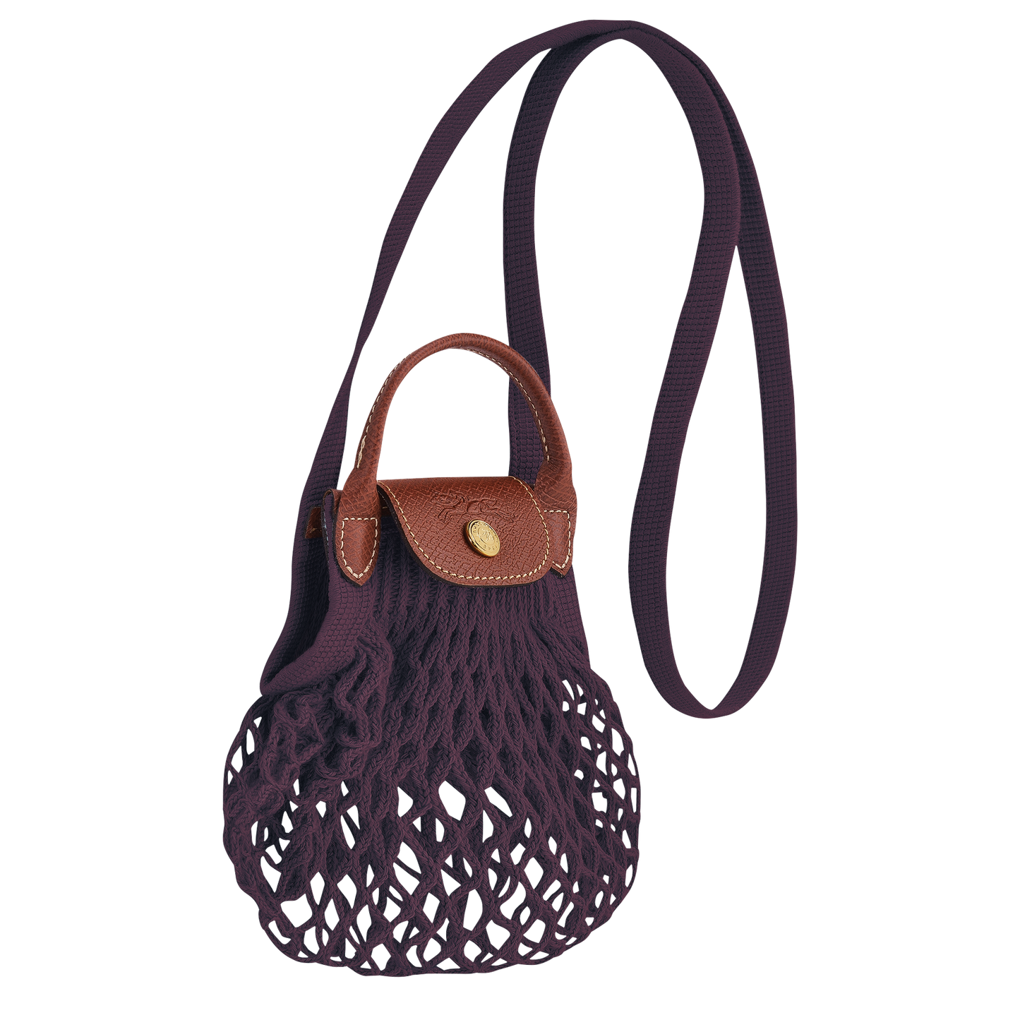 Le Pliage Filet  Eggplant Mesh bag XS 