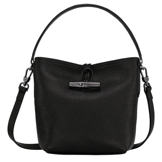 ROSEAU ESSENTIAL XS BUCKET BAG Black - Leather