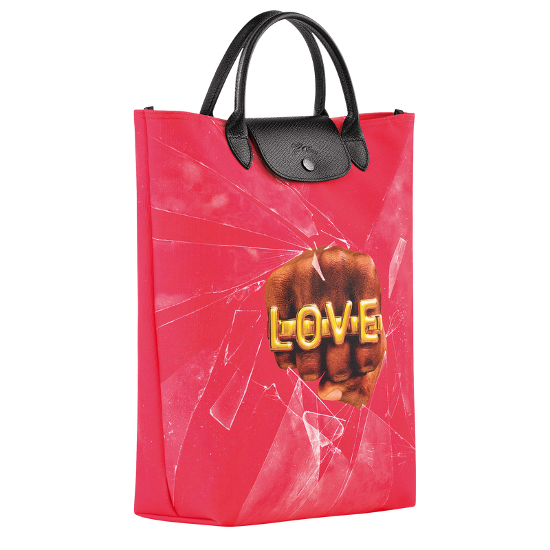 LONGCHAMP X TOILETPAPER TOTE BAG M Canvas - Red