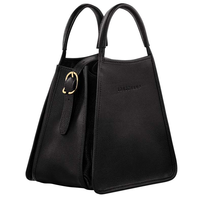 S LE FOULONNÉ HANDBAG Black Leather