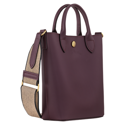 XS ÉPURE TOTE BAG Leather - Eggplant