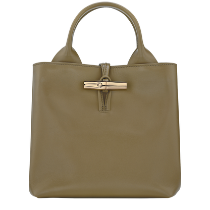 S LE ROSEAU HANDBAG Leather - Olive