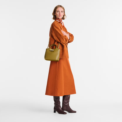 S LE ROSEAU HANDBAG Leather - Olive