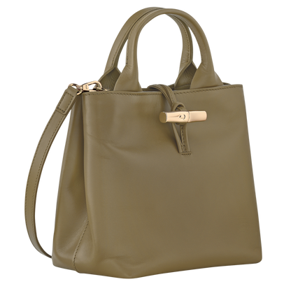 S LE ROSEAU HANDBAG Leather - Olive