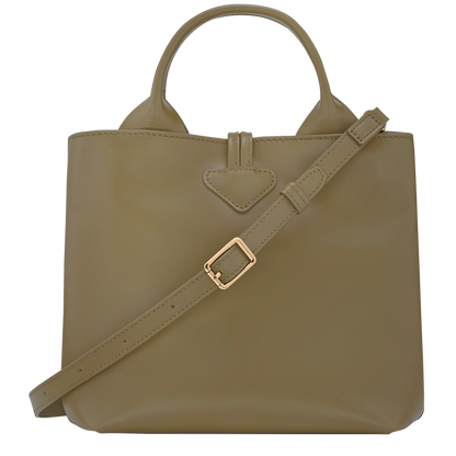 S LE ROSEAU HANDBAG Leather - Olive