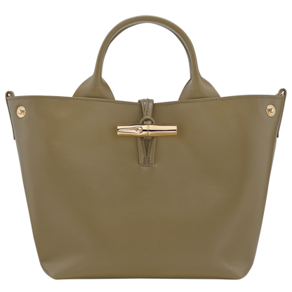 S LE ROSEAU HANDBAG Leather - Olive
