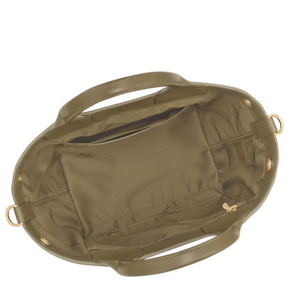 S LE ROSEAU HANDBAG Leather - Olive