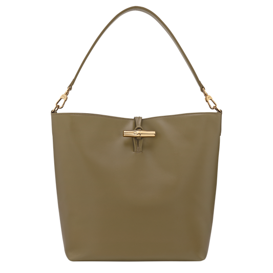 M LE ROSEAU SHOULDER BAG Leather - Olive
