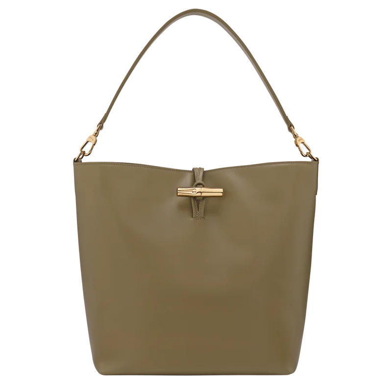 M LE ROSEAU SHOULDER BAG Leather - Olive