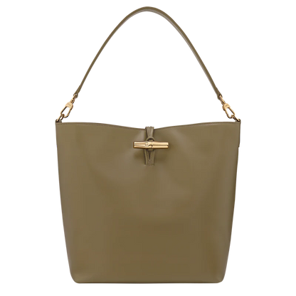 M LE ROSEAU SHOULDER BAG Leather - Olive