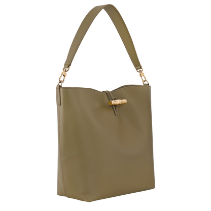 M LE ROSEAU SHOULDER BAG Leather - Olive