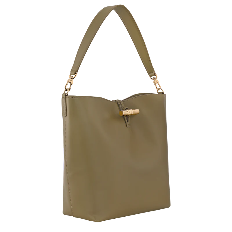 M LE ROSEAU SHOULDER BAG Leather - Olive