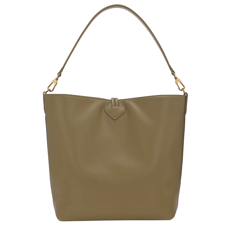 M LE ROSEAU SHOULDER BAG Leather - Olive