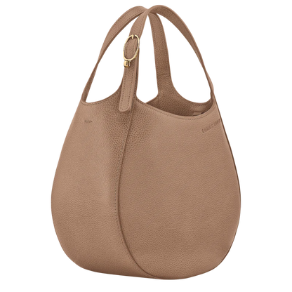 S LE FOULONNÉ HANDBAG Leather - Biscuit
