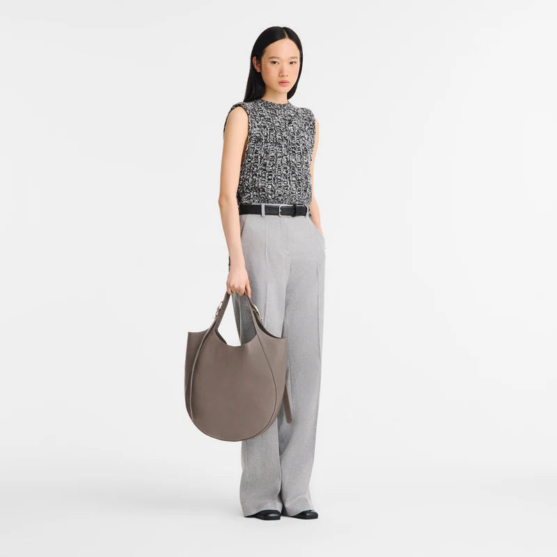 LE FOULONNÉ XL TOTE BAG Leather - Taupe