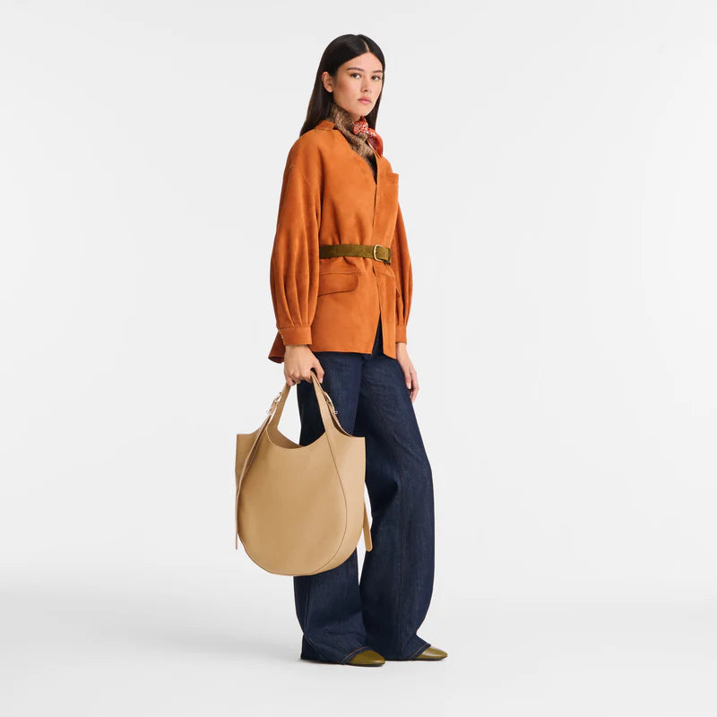 LE FOULONNÉ XL TOTE BAG Leather - Biscuit