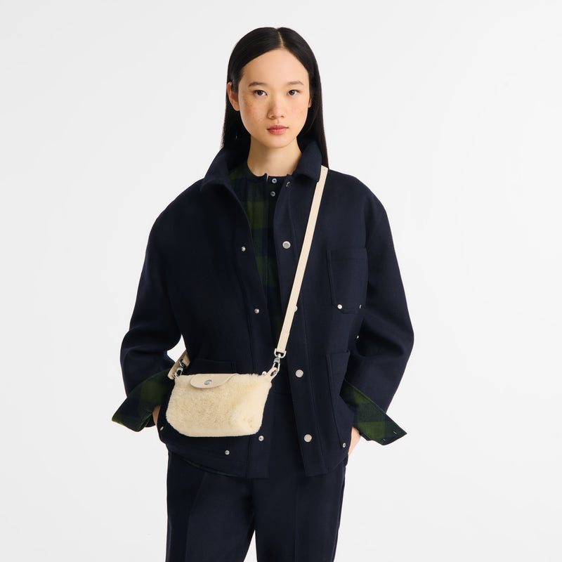 XS LE PLIAGE XTRA POUCH Leather - Ecru
