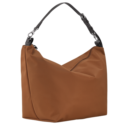 M LE SLOUCHY SHOULDER BAG Canvas - Cognac