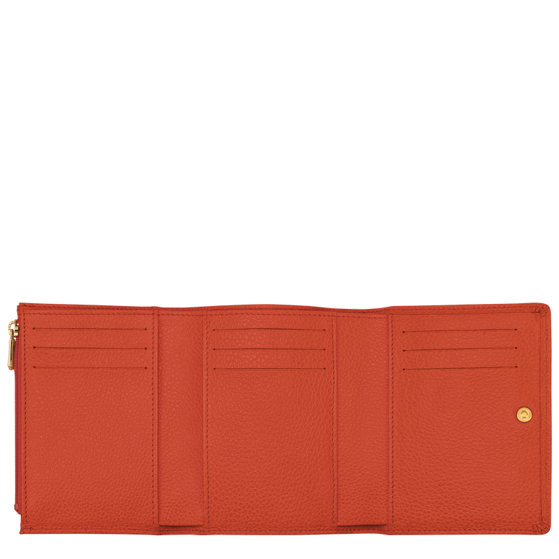 THE FOULONNÉ WALLET Leather - Paprika