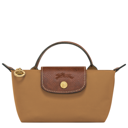LE PLIAGE ORIGINAL COSMETIC BAG WITH HANDLE Recycled Canvas - Chamois