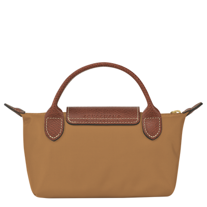 LE PLIAGE ORIGINAL COSMETIC BAG WITH HANDLE Recycled Canvas - Chamois