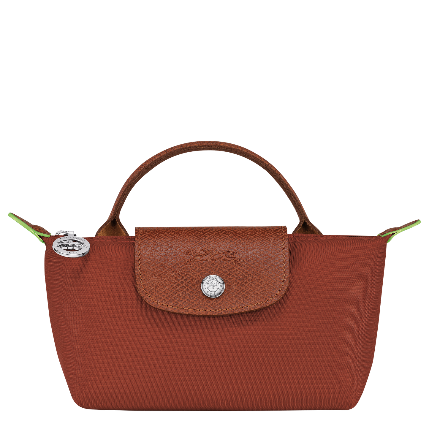 LE PLIAGE GREEN COSMETIC BAG WITH HANDLE Recycled Canvas - Chestnut