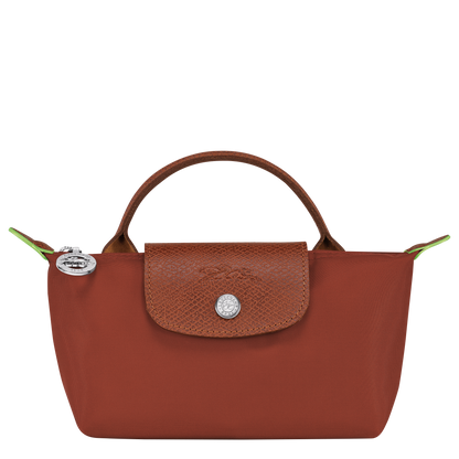 LE PLIAGE GREEN COSMETIC BAG WITH HANDLE Recycled Canvas - Chestnut