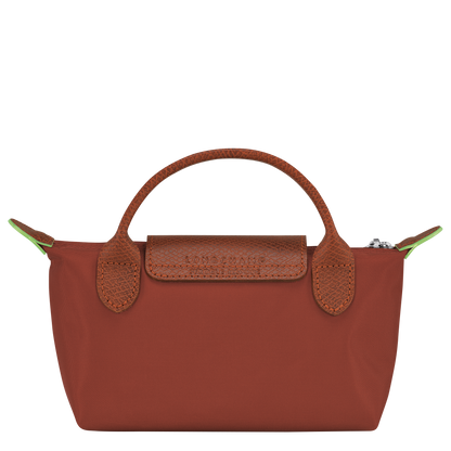 LE PLIAGE GREEN COSMETIC BAG WITH HANDLE Recycled Canvas - Chestnut