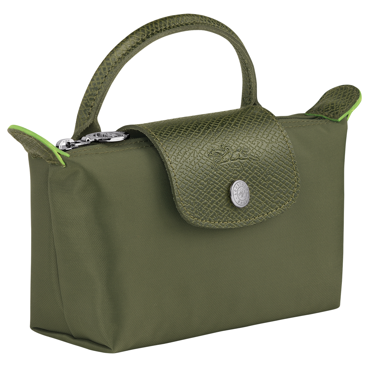 Le Pliage Green  Pouch with Handle