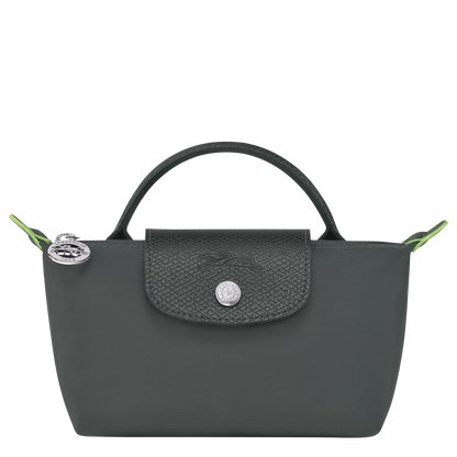 LE PLIAGE GREEN COSMETIC BAG WITH HANDLE Recycled Canvas - Graphite