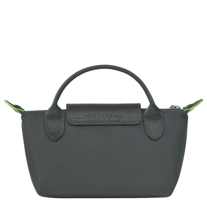 LE PLIAGE GREEN COSMETIC BAG WITH HANDLE Recycled Canvas - Graphite