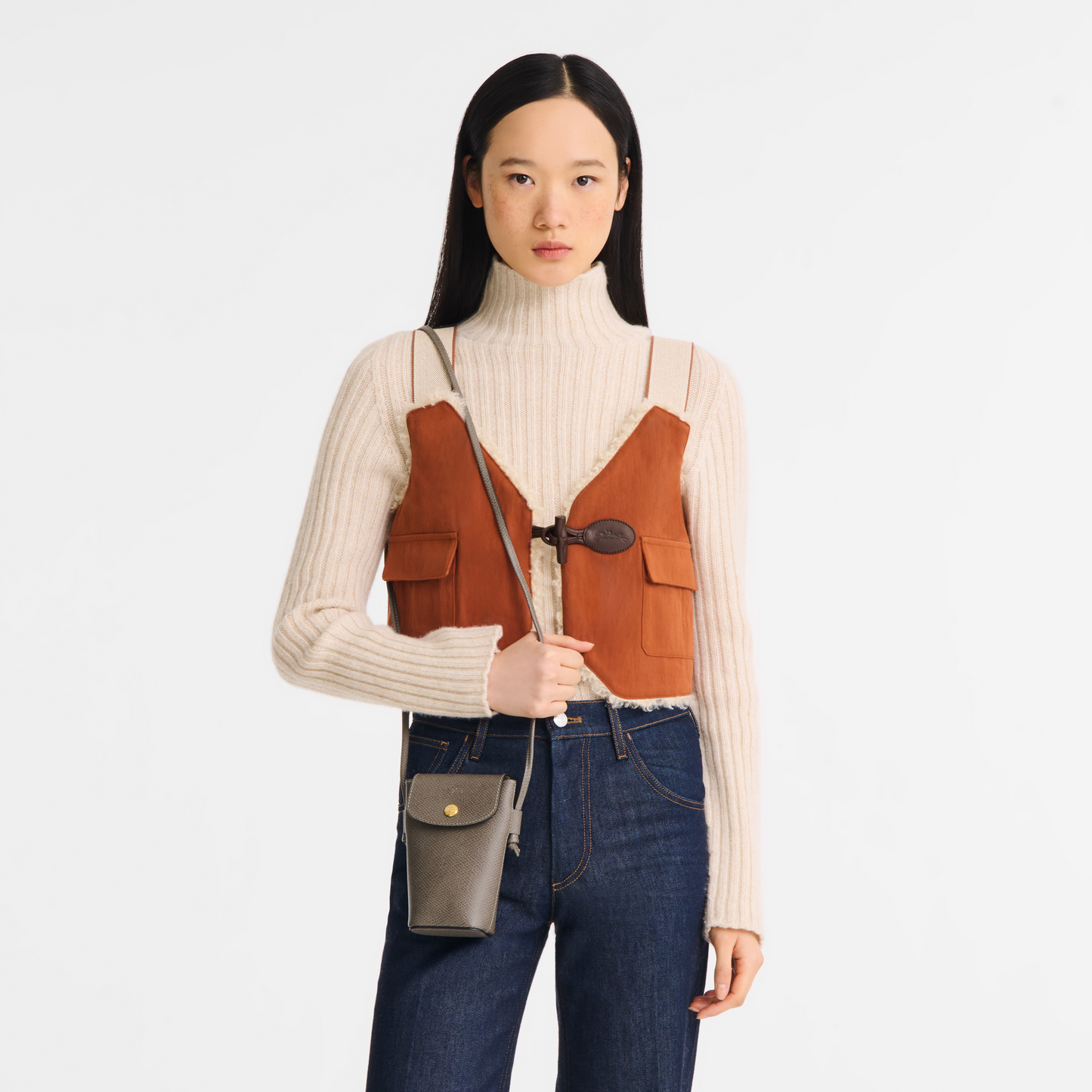 Épure  Phone case with leather lace