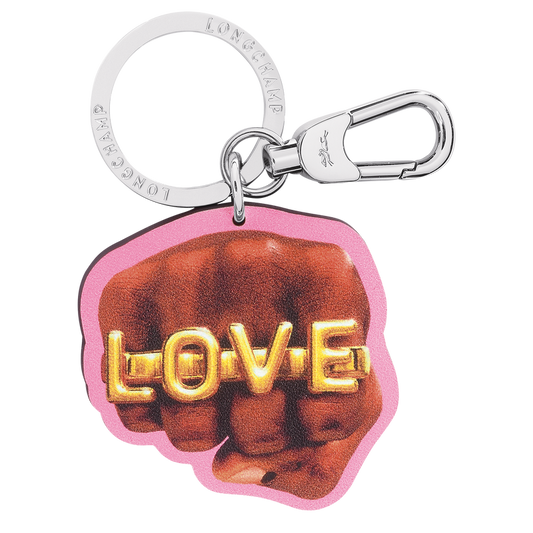 LONGCHAMP X TOILETPAPER KEY RINGS Pink - Leather