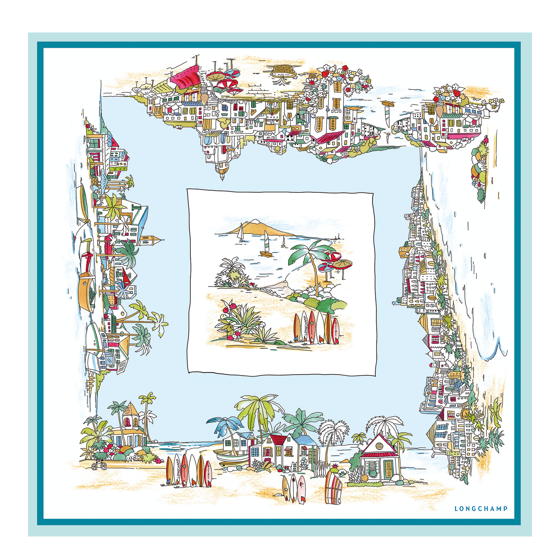 Vivement l'Eté  Silk scarf 70