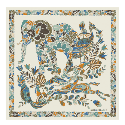 Forêt Longchamp Silk scarf 50