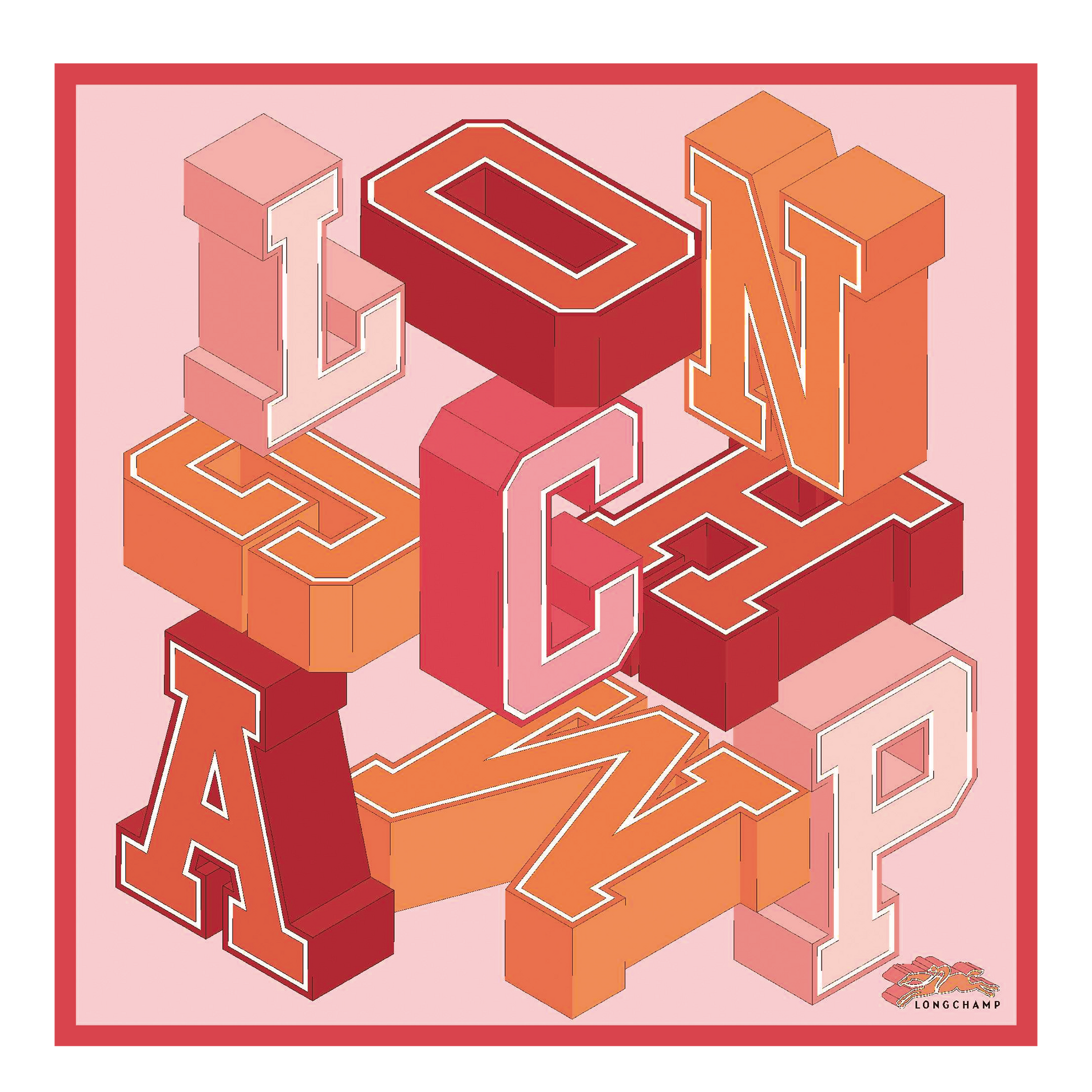 Longchamp University  Silk scarf 70